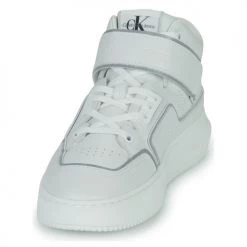 Chaussures Femme Baskets montantes Calvin Klein Jeans CHUNKY CUPSOLE LACEUP MID M Blanc / Argent -Baskets mode Soldes 22584730 500 C