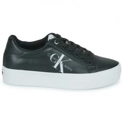 Chaussures Femme Baskets basses Calvin Klein Jeans VULC FLATFORM LACEUP Noir -Baskets mode Soldes 22584736 500 B
