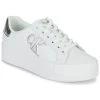Chaussures Femme Baskets basses Calvin Klein Jeans VULC FLATFORM LACEUP LOW Blanc / Argent