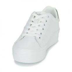 Chaussures Femme Baskets basses Calvin Klein Jeans VULC FLATFORM LACEUP LOW Blanc / Argent -Baskets mode Soldes 22584738 500 C