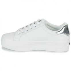 Chaussures Femme Baskets basses Calvin Klein Jeans VULC FLATFORM LACEUP LOW Blanc / Argent -Baskets mode Soldes 22584738 500 D