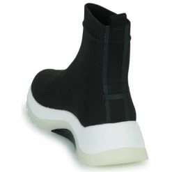 Chaussures Femme Baskets montantes Calvin Klein Jeans 2 PIECE SOLE SOCK BOOT - KNIT Noir -Baskets mode Soldes 22584739 500 E