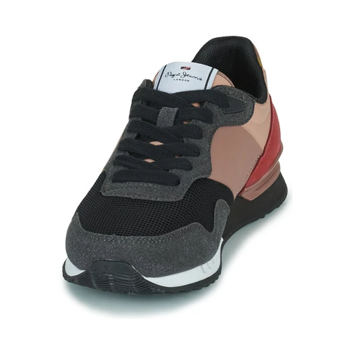 Chaussures Femme Baskets basses Pepe jeans LONDON W SWATCH Noir / Rose 3 Chaussures Femme Baskets basses Pepe jeans LONDON W SWATCH Noir / Rose – Image 3