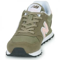 Chaussures Femme Baskets basses New Balance 500 Kaki / Rose -Baskets mode Soldes 22589695 500 C