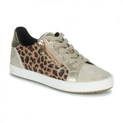 Chaussures Femme Baskets basses Geox D BLOMIEE C DorÃ© / LÃ©opard