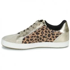 Chaussures Femme Baskets basses Geox D BLOMIEE C DorÃ© / LÃ©opard -Baskets mode Soldes 22643040 500 D