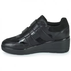 Chaussures Femme Baskets basses Geox D ILDE C Noir -Baskets mode Soldes 22643043 500 D
