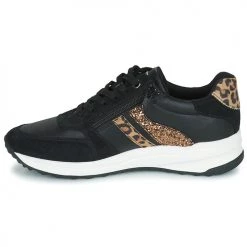 Chaussures Femme Baskets basses Geox D AIRELL A Noir / Marron -Baskets mode Soldes 22643065 500 D