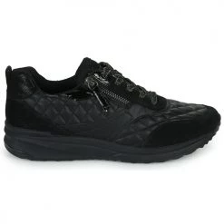 Chaussures Femme Baskets basses Geox D AIRELL A Noir -Baskets mode Soldes 22643066 500 B