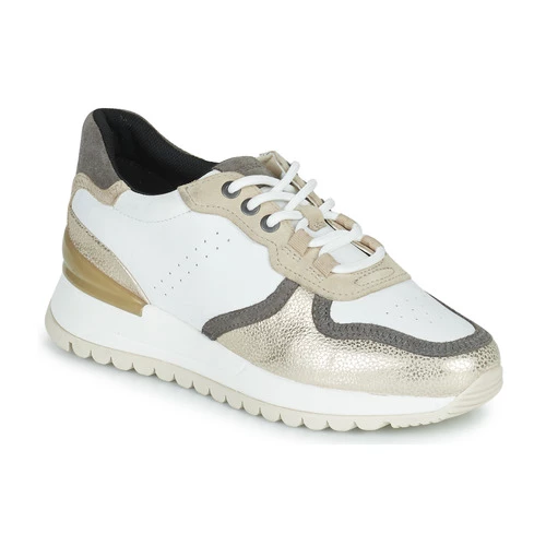 Chaussures Femme Baskets basses Geox D DESYA A Blanc / Beige 1 Chaussures Femme Baskets basses Geox D DESYA A Blanc / Beige
