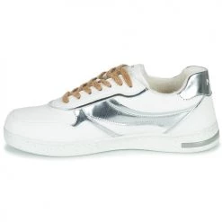 Chaussures Femme Baskets basses Geox D JAYSEN G Blanc / Argent -Baskets mode Soldes 22643069 500 D