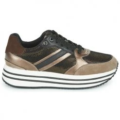 Chaussures Femme Baskets basses Geox D KENCY B Bronze / Beige -Baskets mode Soldes 22643071 500 B