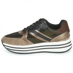 Chaussures Femme Baskets basses Geox D KENCY B Bronze / Beige -Baskets mode Soldes 22643071 500 D