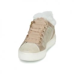 Chaussures Femme Baskets basses Geox D LEELU' A Doré -Baskets mode Soldes 22643073 500 C