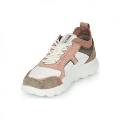 Chaussures Femme Baskets basses Geox D SPHERICA C Beige / Rose -Baskets mode Soldes 22643081 500 C
