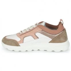 Chaussures Femme Baskets basses Geox D SPHERICA C Beige / Rose -Baskets mode Soldes 22643081 500 D