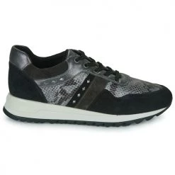 Chaussures Femme Baskets basses Geox D TABELYA A Gris / Noir -Baskets mode Soldes 22643084 500 B