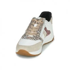 Chaussures Femme Baskets basses Geox D AIRELL Blanc / Beige -Baskets mode Soldes 22643135 500 C