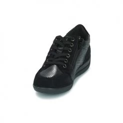 Chaussures Femme Baskets basses Geox D MYRIA Noir -Baskets mode Soldes 22643140 500 C