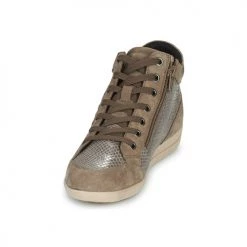 Chaussures Femme Baskets montantes Geox D MYRIA Beige -Baskets mode Soldes 22643142 500 C