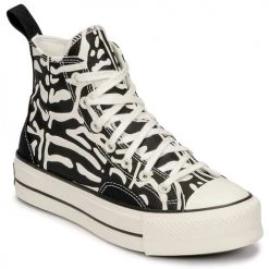 Chaussures Femme Baskets montantes Converse Chuck Taylor All Star Lift Animalier Blanc / Noir