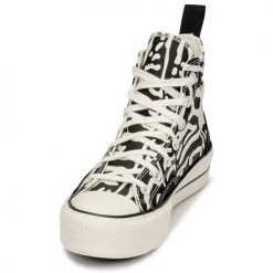 Chaussures Femme Baskets montantes Converse Chuck Taylor All Star Lift Animalier Blanc / Noir -Baskets mode Soldes 22654915 500 C