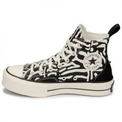 Chaussures Femme Baskets montantes Converse Chuck Taylor All Star Lift Animalier Blanc / Noir -Baskets mode Soldes 22654915 500 D