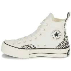 Chaussures Femme Baskets montantes Converse Chuck Taylor All Star Lift Animalier Blanc / Noir -Baskets mode Soldes 22654916 500 D