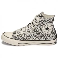 Chaussures Femme Baskets montantes Converse Chuck Taylor All Star Animalier Blanc / Noir -Baskets mode Soldes 22654917 500 D