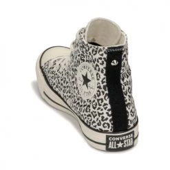 Chaussures Femme Baskets montantes Converse Chuck Taylor All Star Animalier Blanc / Noir -Baskets mode Soldes 22654917 500 E