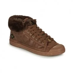 Chaussures Femme Baskets montantes Le Temps des Cerises BASIC 03 Marron
