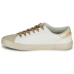 Chaussures Femme Baskets basses Le Temps des Cerises SOHO Blanc / Beige / Doré -Baskets mode Soldes 22685546 500 D