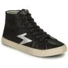 Chaussures Femme Baskets montantes Le Temps des Cerises SOHO Noir / Argenté