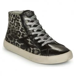 Chaussures Femme Baskets montantes Le Temps des Cerises SOHO Gris / Noir