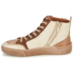 Chaussures Femme Baskets montantes Pikolinos VITORIA Ecru / Marron -Baskets mode Soldes 22718181 500 D