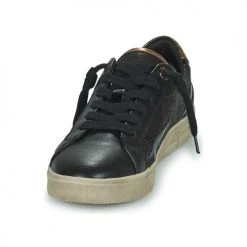 Chaussures Femme Baskets basses Tamaris 23607 Noir / Doré -Baskets mode Soldes 22729566 500 C