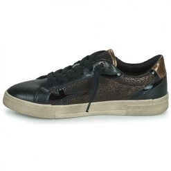 Chaussures Femme Baskets basses Tamaris 23607 Noir / Doré -Baskets mode Soldes 22729566 500 D