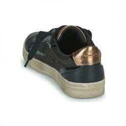 Chaussures Femme Baskets basses Tamaris 23607 Noir / Doré -Baskets mode Soldes 22729566 500 E