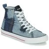 Chaussures Femme Baskets montantes Desigual BETA TRAVEL PATCH Bleu