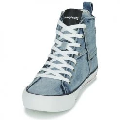 Chaussures Femme Baskets montantes Desigual BETA TRAVEL PATCH Bleu -Baskets mode Soldes 22735739 500 C