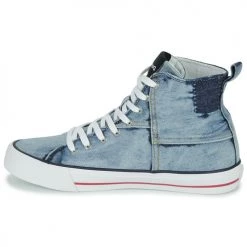 Chaussures Femme Baskets montantes Desigual BETA TRAVEL PATCH Bleu -Baskets mode Soldes 22735739 500 D