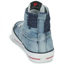 Chaussures Femme Baskets montantes Desigual BETA TRAVEL PATCH Bleu -Baskets mode Soldes 22735739 500 E