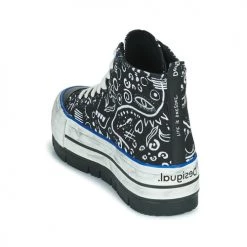 Chaussures Femme Baskets montantes Desigual SHOES CRUSH ARTE Noir / Blanc -Baskets mode Soldes 22735750 500 E