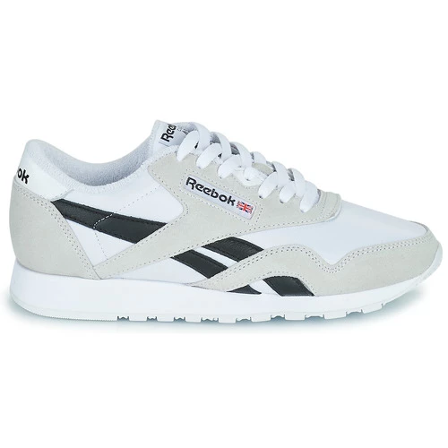 Chaussures Baskets basses Reebok Classic CL NYLON Blanc / Noir 2 Chaussures Baskets basses Reebok Classic CL NYLON Blanc / Noir – Image 2