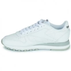 Chaussures Baskets basses Reebok Classic CLASSIC LEATHER Blanc / Gris -Baskets mode Soldes 22753036 500 D