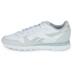 Chaussures Femme Baskets basses Reebok Classic CLASSIC LEATHER Blanc / Bleu -Baskets mode Soldes 22753047 500 D