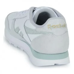 Chaussures Femme Baskets basses Reebok Classic CLASSIC LEATHER Blanc / Bleu -Baskets mode Soldes 22753047 500 E