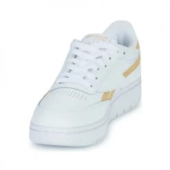 Chaussures Femme Baskets basses Reebok Classic CLUB C DOUBLE REVEN Blanc / Moutarde -Baskets mode Soldes 22753053 500 C