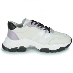 Chaussures Femme Baskets basses Bronx TAYKE-OVER Blanc / Lila -Baskets mode Soldes 22863085 500 B