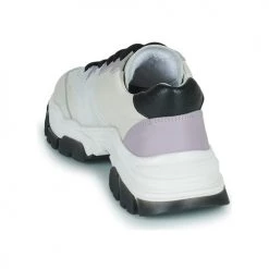 Chaussures Femme Baskets basses Bronx TAYKE-OVER Blanc / Lila -Baskets mode Soldes 22863085 500 E
